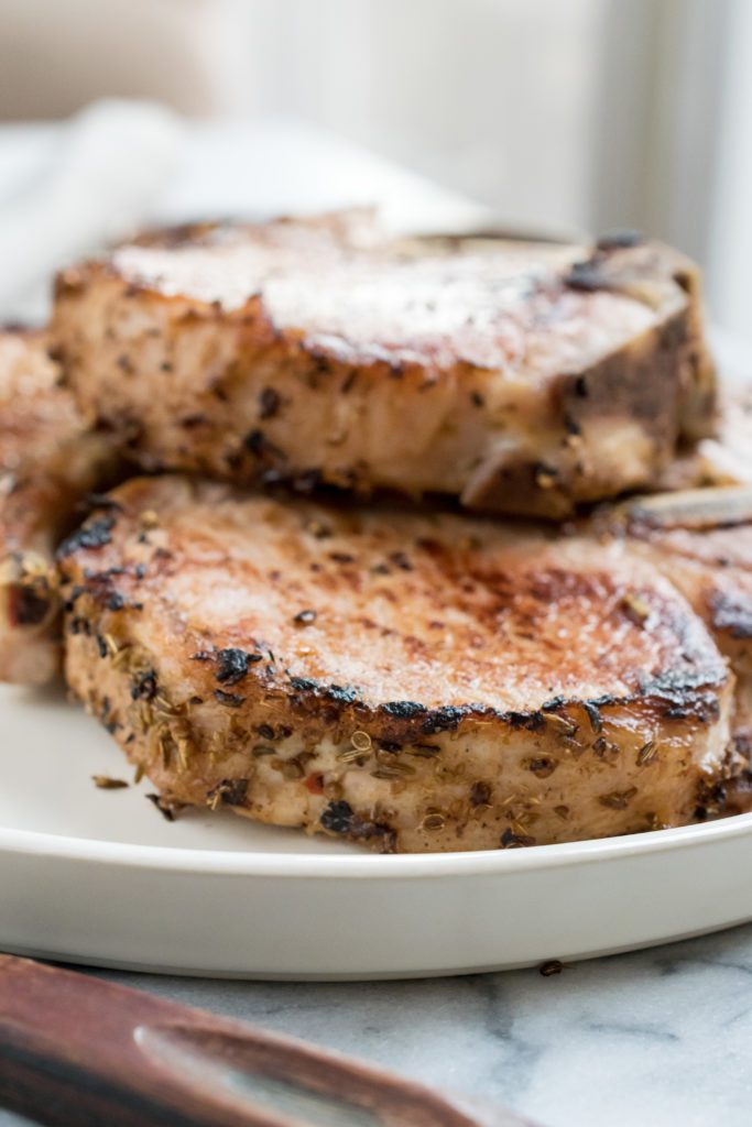 Fennel and Coriander Brined Pork Chops - Recipe by Cooks and Kid